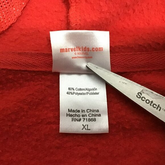 Marvel Youth Multicolor Iron Man Design Full Zip Hooded Long Sleeve Jacket XL - Picture 9 of 11